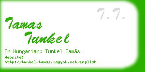 tamas tunkel business card